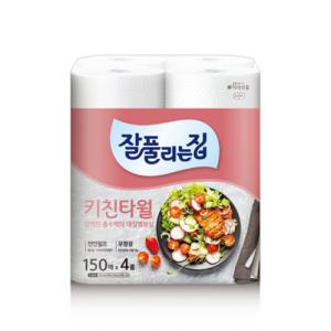 [미래생활] 잘풀리는집 키친타월 150매*4롤 1팩